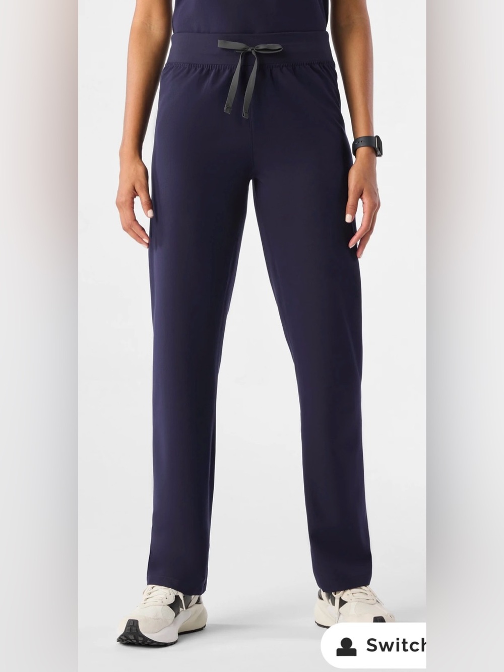 Basic Navy Drawstring Pants - Picture 5 of 7